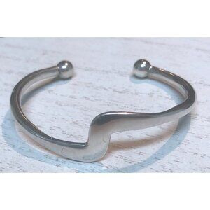 Joseph Esposito 925 silver ball ends cuff bracelet 24g zigzag